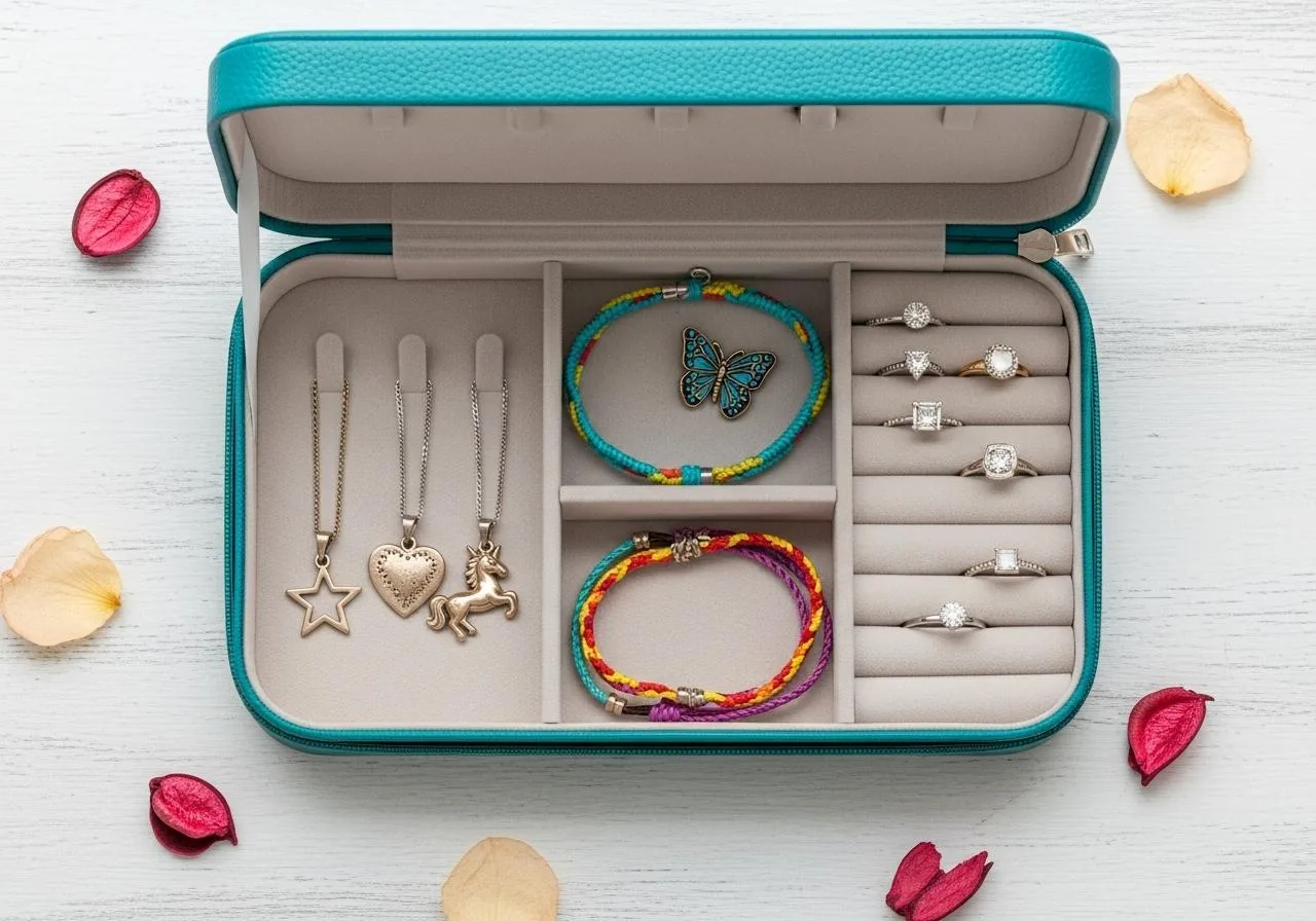 Illustration pour boite a bijoux pour fillette